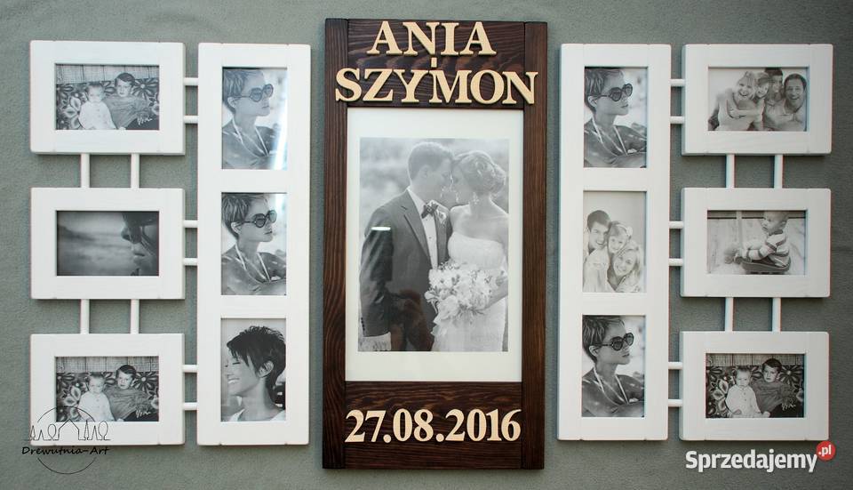 Galeria Ścienna ramki na zdjęcia Prezent na Ślub Wrocław sprzedam