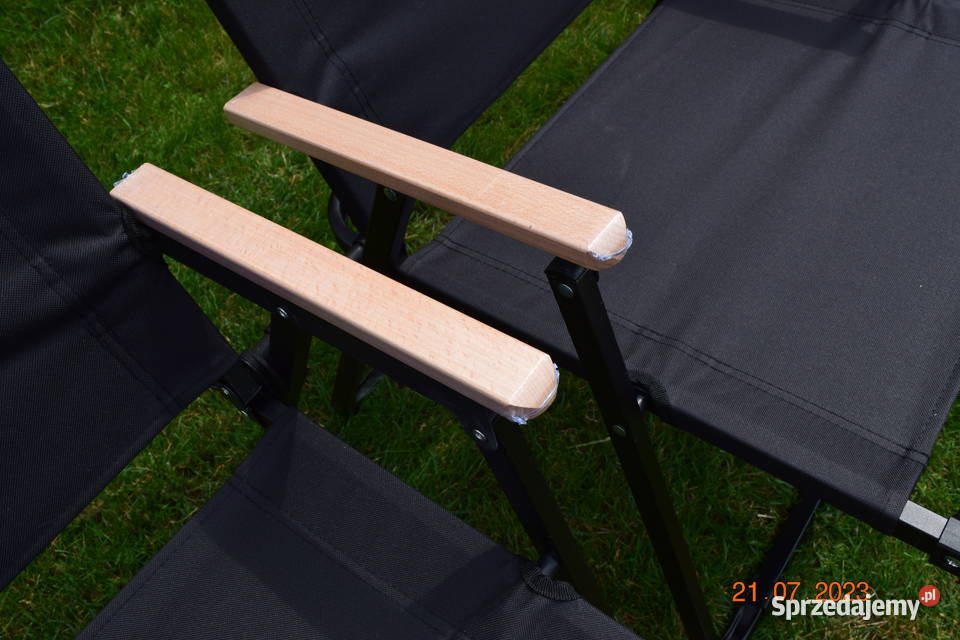 krzesło składane turystyczne campingowe czarne Bosutów sprzedam