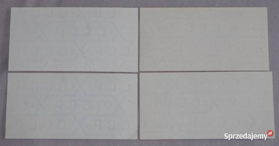 Zestaw 4 bonów do radzieckiego Pewexu Płock