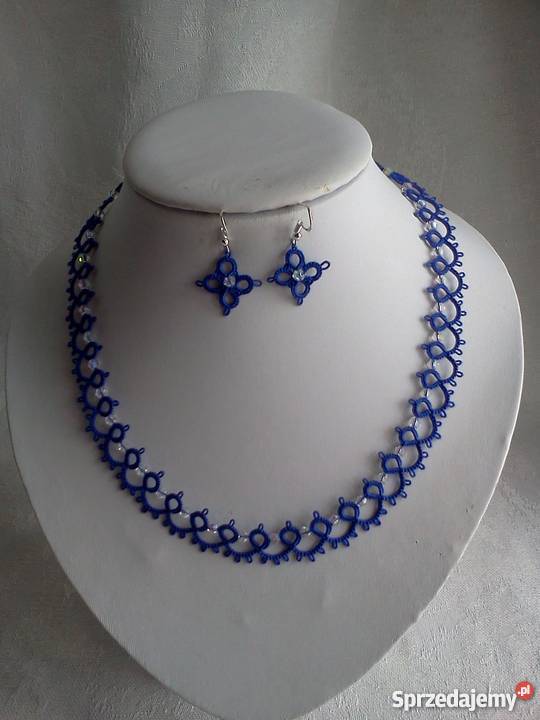 Biżuteria Frywolitkowa Wiśniowa sprzedam