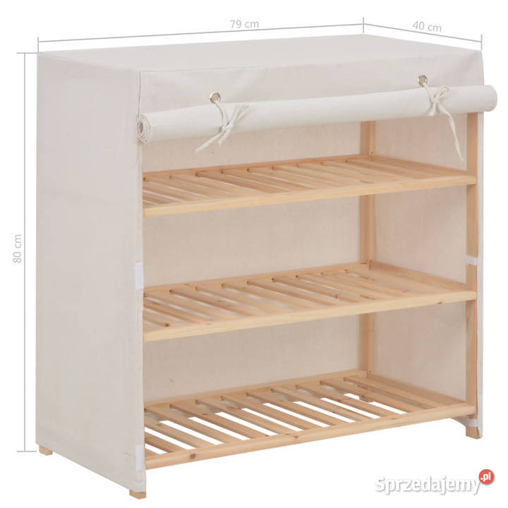 Szafka na buty z pokrowcem biała 79x40x80 mazowieckie Warszawa