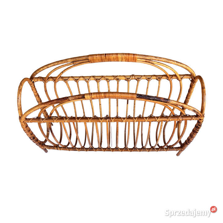 Gazetnik wiklinowy Skandynawski styl Dania lata Warszawa