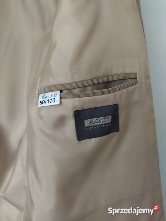 Marynarka męska beżowa 50170 Odzież codzienna