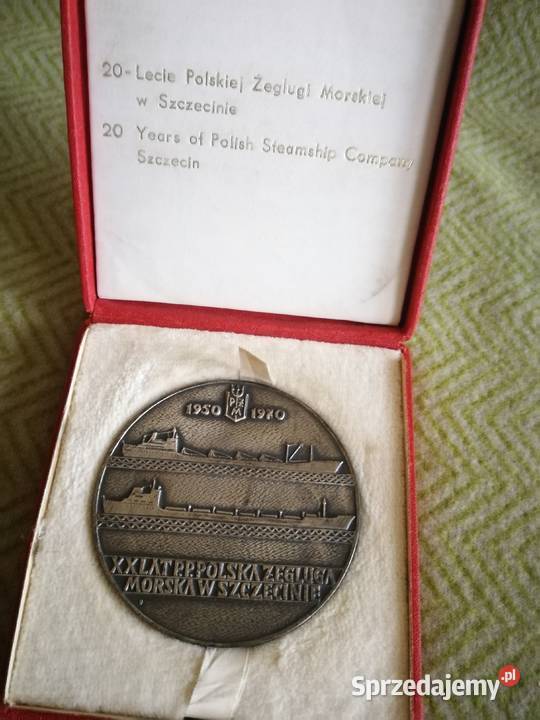 Medal Pamiątkowy XX Lat PŻM Polska Żegluga zachodniopomorskie Szczecin