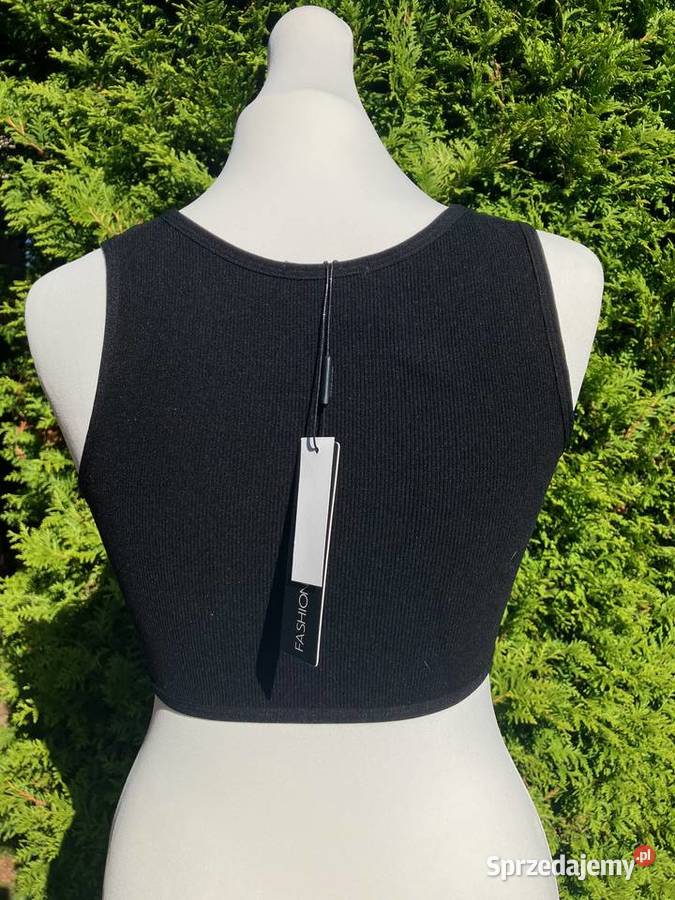 Nowy z metką krótki top czarny Fashion Nova podkarpackie Nisko sprzedam