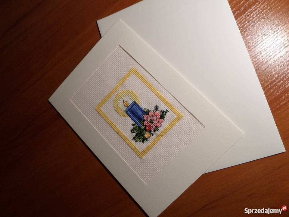 Kartka Boże Narodzenie rękodzieło haft sprzedam