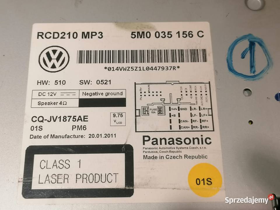 radio CD MP3 Panasonic typ 156C156B VWopis Piotrków Trybunalski