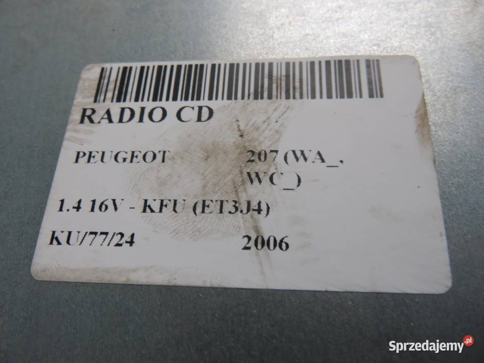 RADIO CITROEN C5 III Break 9663080277