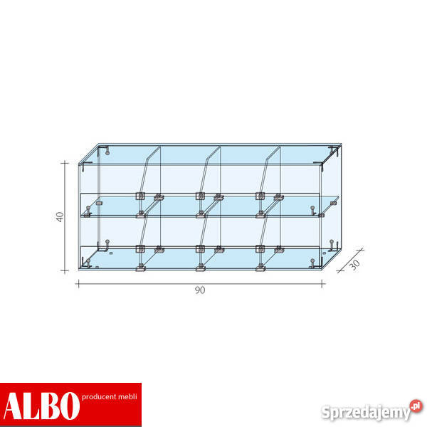 Gablota cukiernicza nadstawka producent mebli warmińsko-mazurskie Olsztyn sprzedam