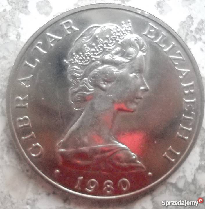 GIBRALTAR1 CROWN KORONA1980 r 80 TH BIRTHDAY Legionowo