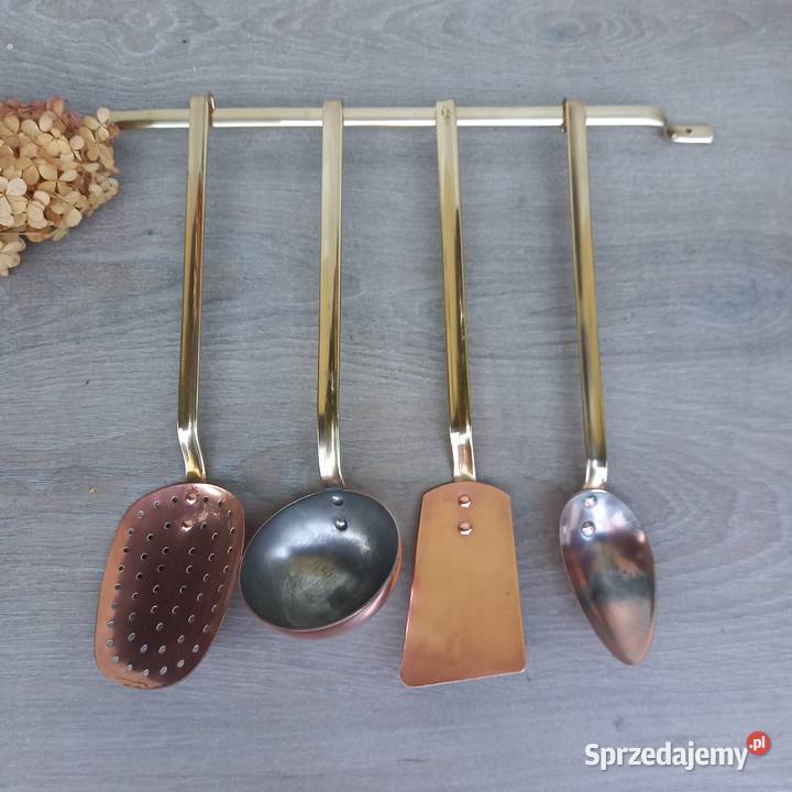 Miedziane przybory kuchenne komplet 4 z mazowieckie Warszawa