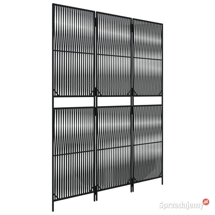 Parawan 3panelowy czarny polirattan WM365388 Warszawa