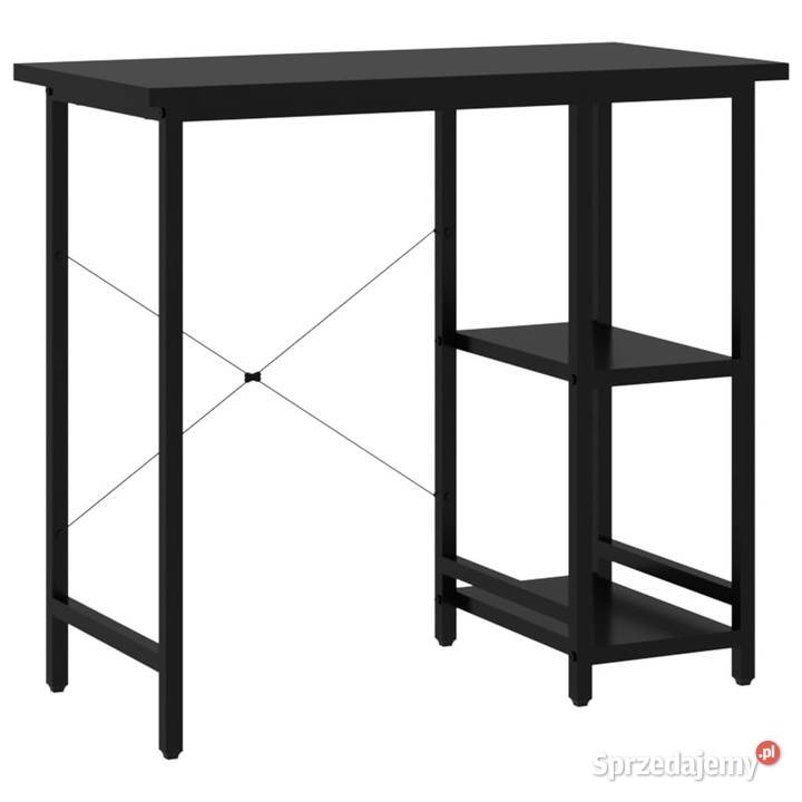 Biurko komputerowe czarne 80x40x72 MDF i metal Warszawa sprzedam