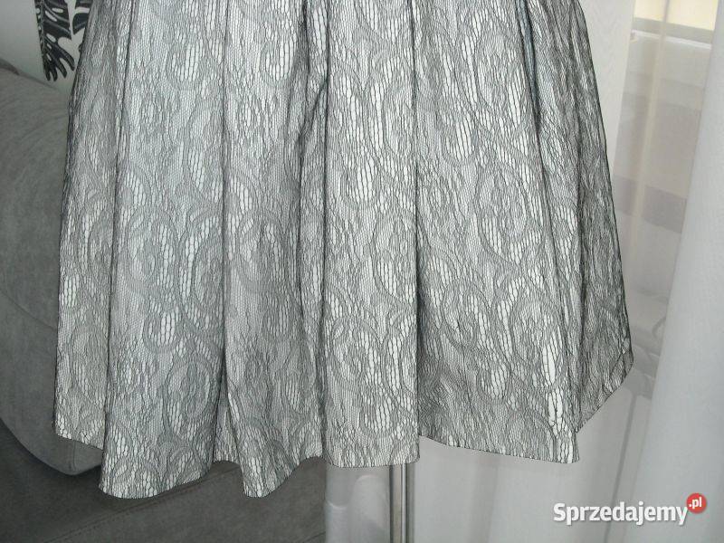 Sukienka szaro czarna koronka zara s Lubartów