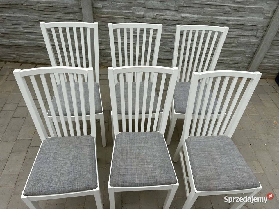 Piękny komplet 6 identycznych Krzesła Ostrów Wielkopolski