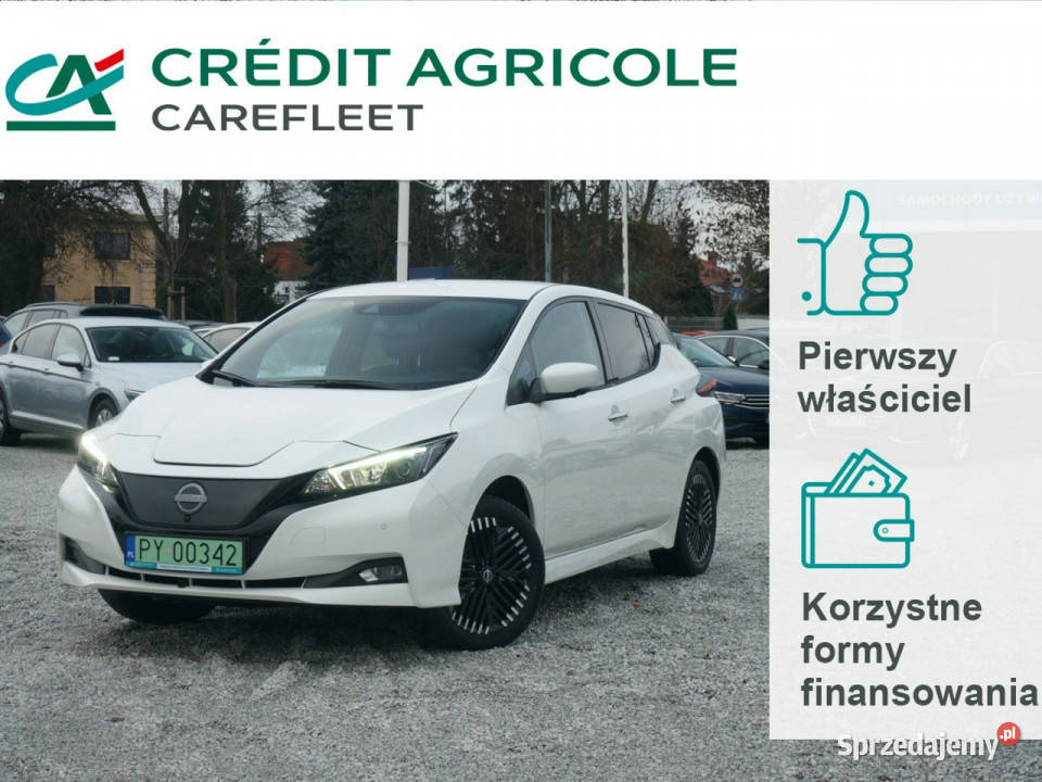 Nissan Leaf 62 KWh NConnecta 217 Salon Polska lakier metallic wielkopolskie Poznań