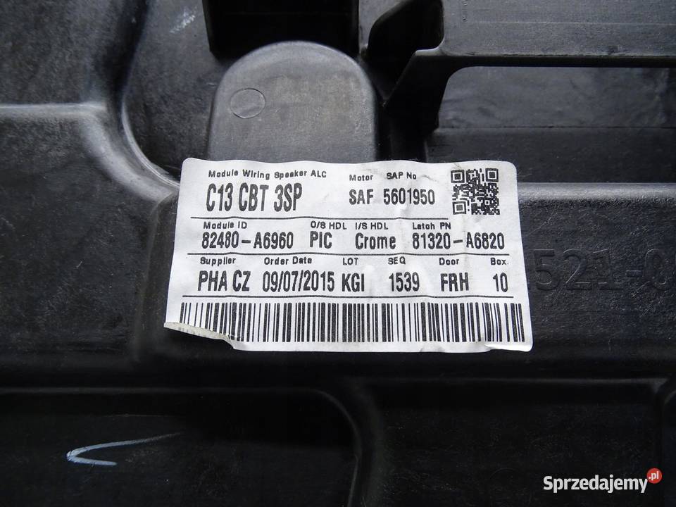 MECHANIZM PODNOŚNIK SZYBY PRAWY PRZÓD HYUNDAI
