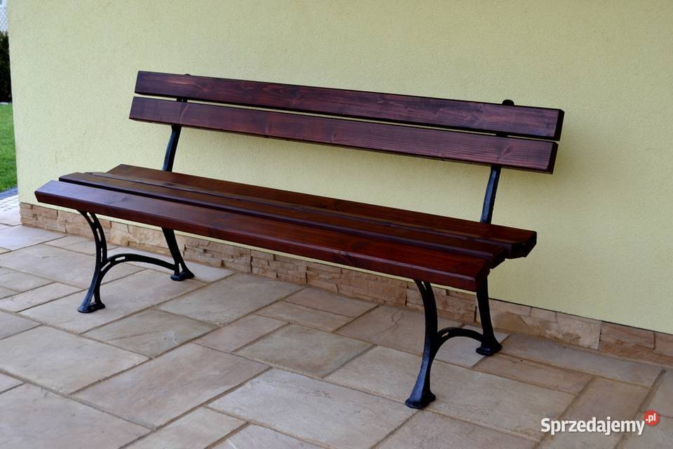 Ławka żeliwna parkowa ogrodowa miejska gruba Meble ogrodowe Targowiska