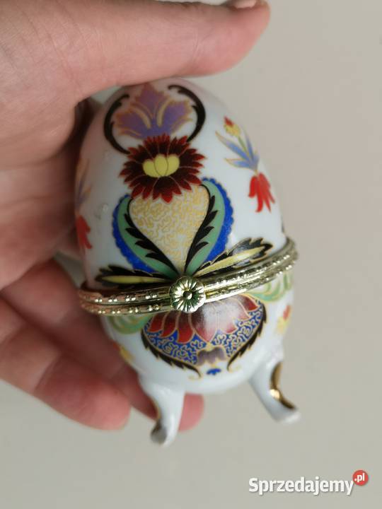 Porcelanowa szkatułka jajko vintage Toruń