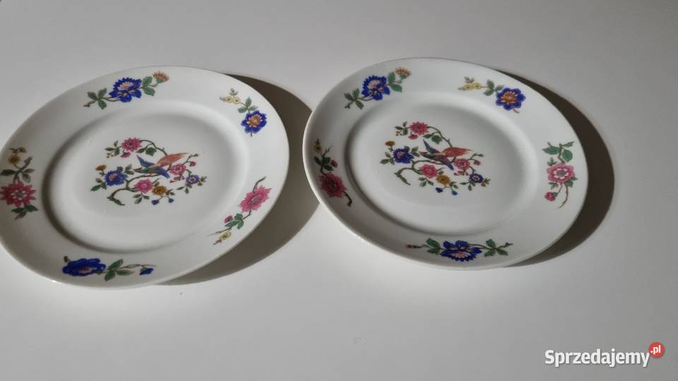 Talerze Deserowe Porcelana Francuska 2 sztuki Wola Podłężna