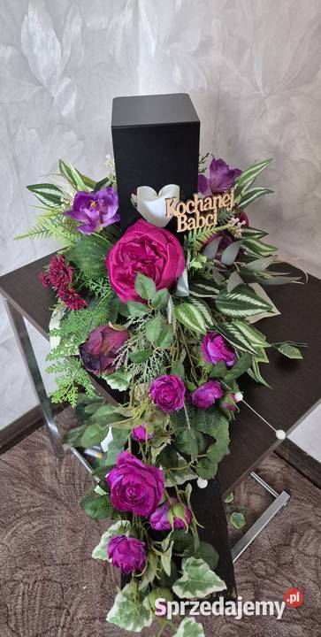 Stroik dekoracja na cmentarz z lampionem wielkopolskie Pleszew