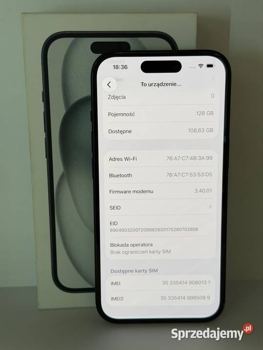 iPhone 15 128GB Czarny Kalisz