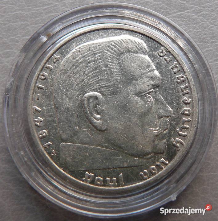 2 Reichsmark 1939 Hindenburg A Niemcy HK Szklarska Poręba