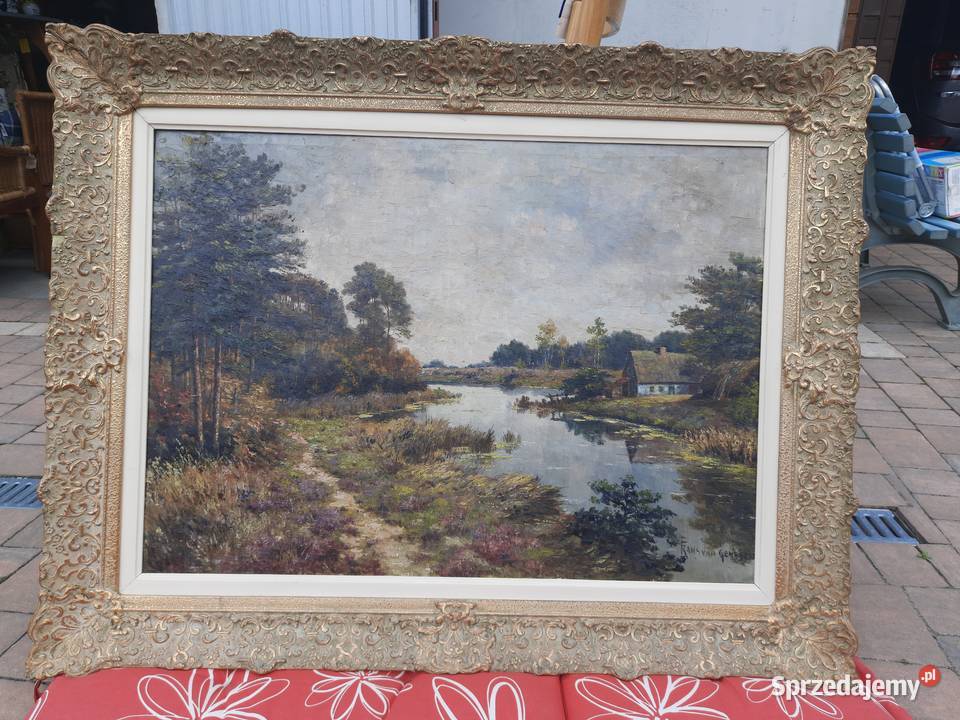 obraz olej na płótnie duży Mielnica Duża