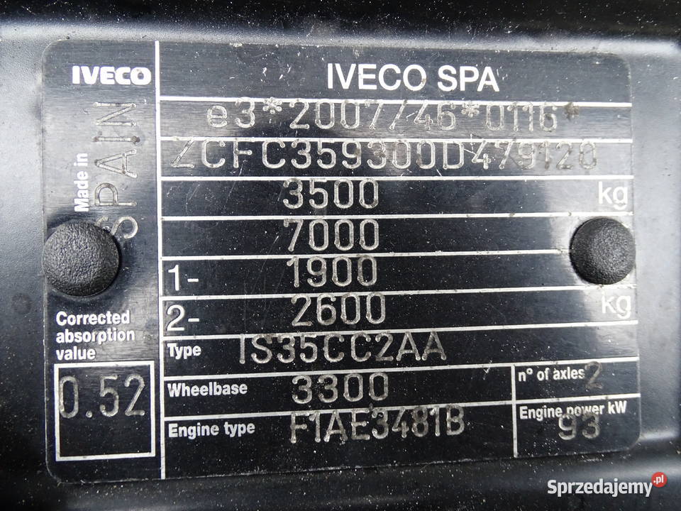 Iveco DAILY 35C13 23 HPI 130 KONI L3 H2 światła przeciwmgłowe Poznań