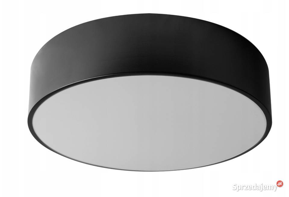 LAMPA PLAFON OKRĄGŁA Czarna Biała ŻYRANDOL Choroszcz