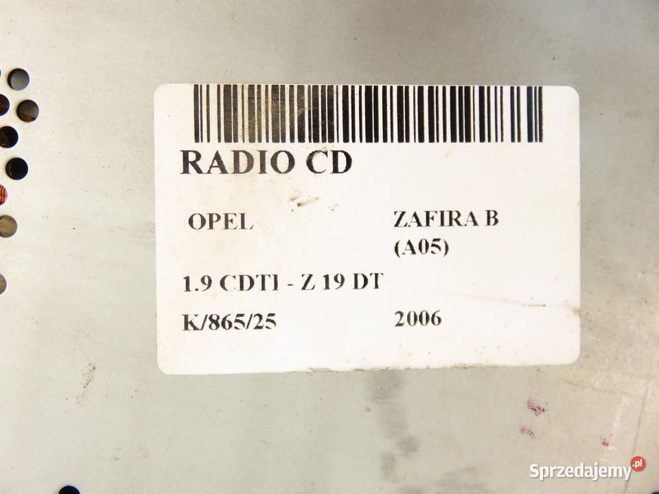 RADIO OPEL ZAFIRA B A05 13190742