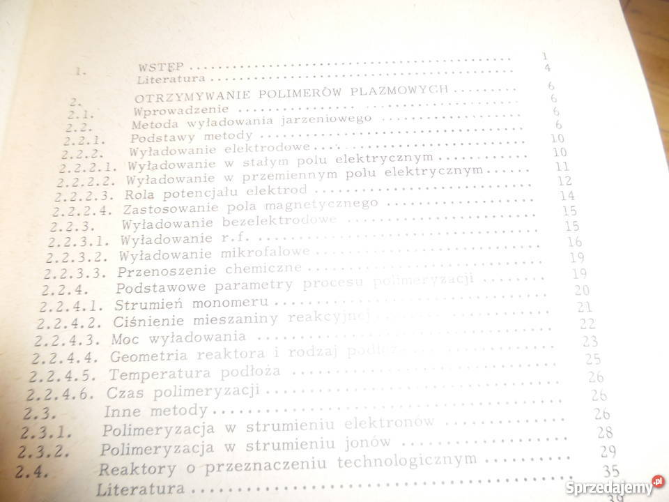 Cienki warstwy polimerów plazmowych TYCZKOWSKI Oborniki Śląskie sprzedam