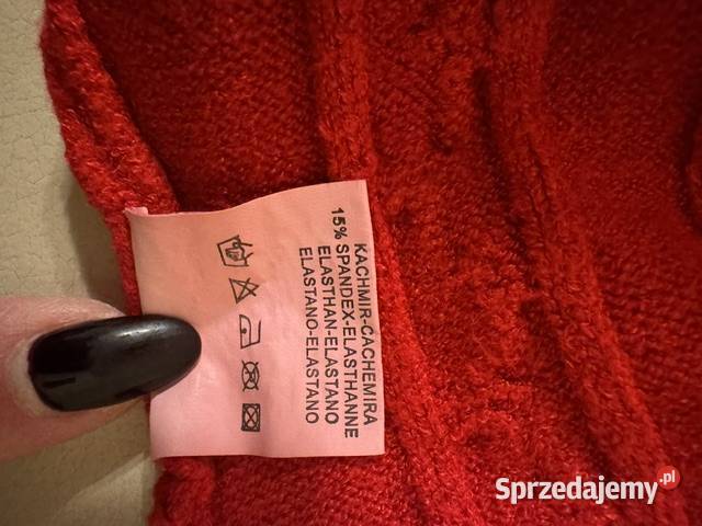 Spódnica czerwona XSS z wełny i kaszmiru z Spódnice i sukienki śląskie