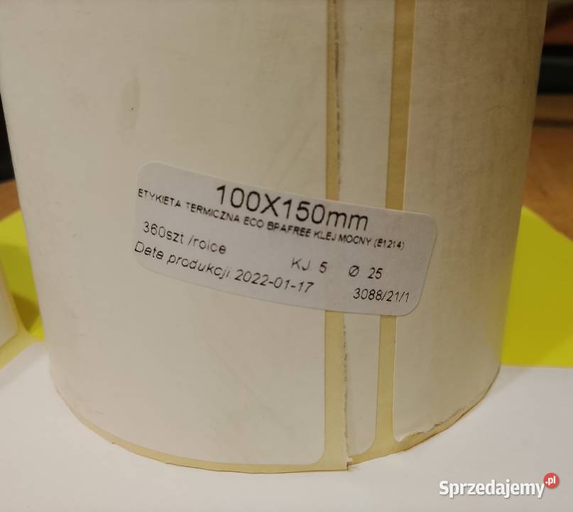 etykiety termiczne samoprzylepne 100x150 mm sprzedam