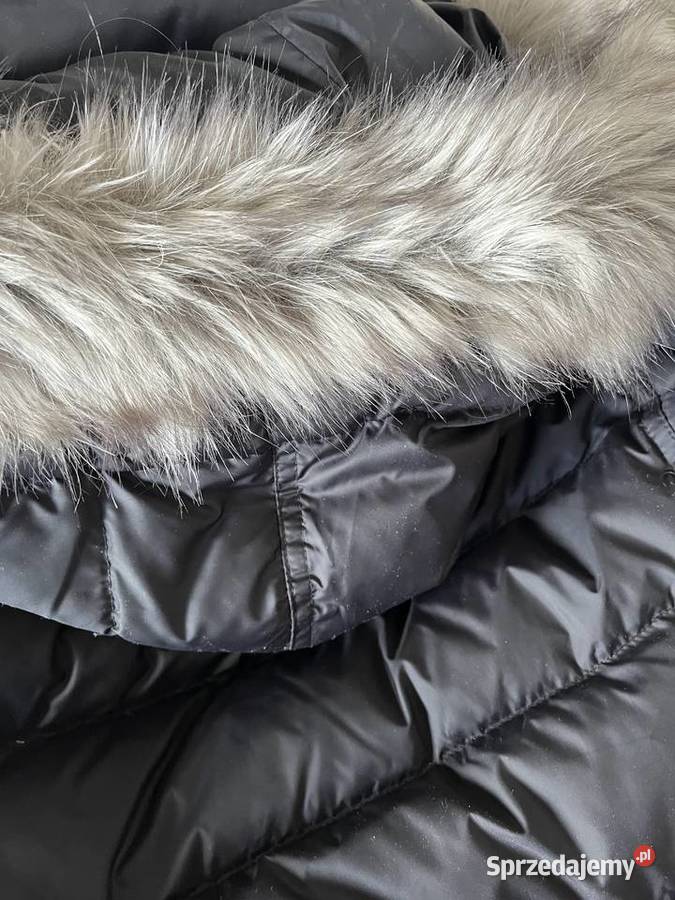 Kurtka płaszcz puchowa Tommy Hilfiger S ciemny Bez wzoru Gdańsk sprzedam
