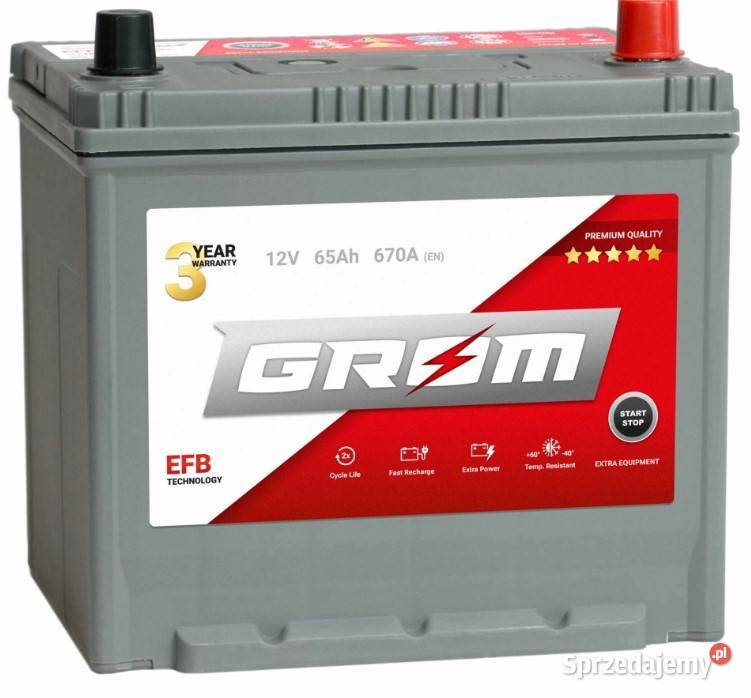 Akumulator GROM EFB STARTSTOP 65Ah 670A Japan dolnośląskie Wałbrzych sprzedam