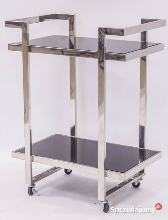 Stolik na kółkach barek na alkohol glamour chrom inny kolor