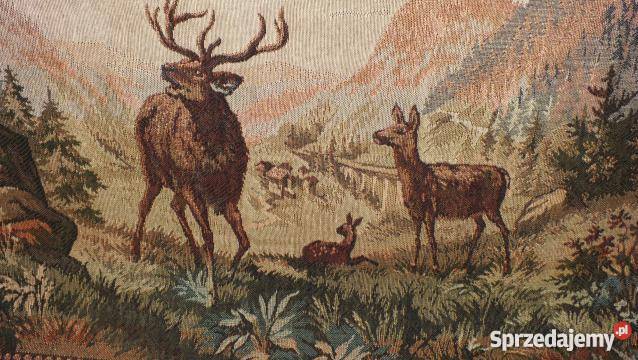 Piękny duży stary gobelin Inowrocław