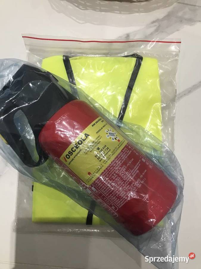 Gaśnica samochodowa i kamizelka odblaskowa Piła