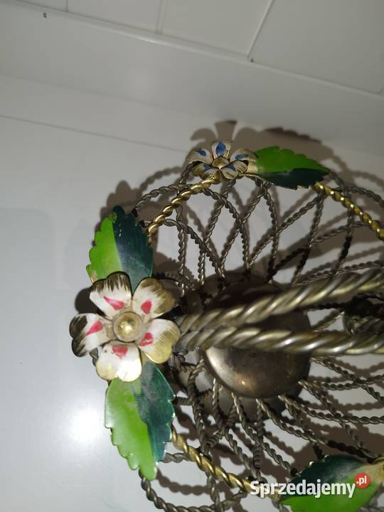 Stary koszyk metalowy na bibeloty koszyczek z mazowieckie Warszawa