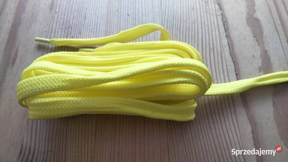 Sznurowadła płaskie długość 140 kolor żółty Ostrów Wielkopolski