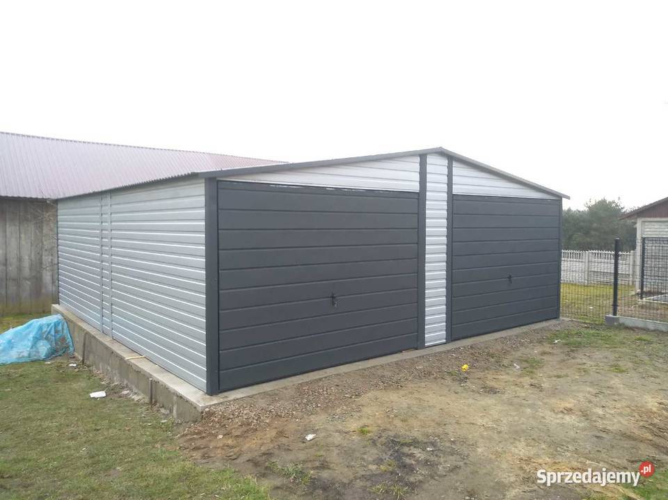 Garaż z płyt warstwowych 6x5 dwuspadowy Radom