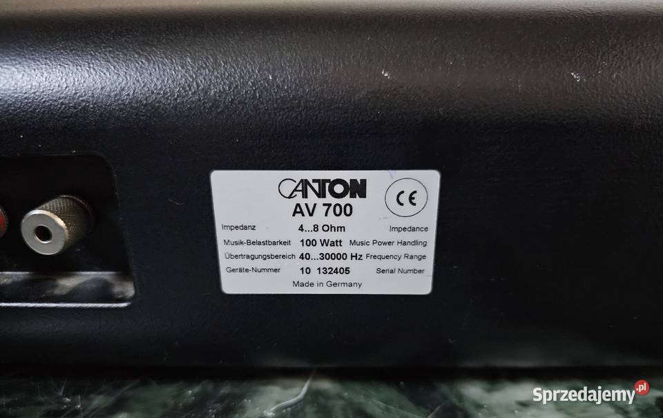 Kolumna Centralna CANTON AV700 Gorzów Wielkopolski sprzedam