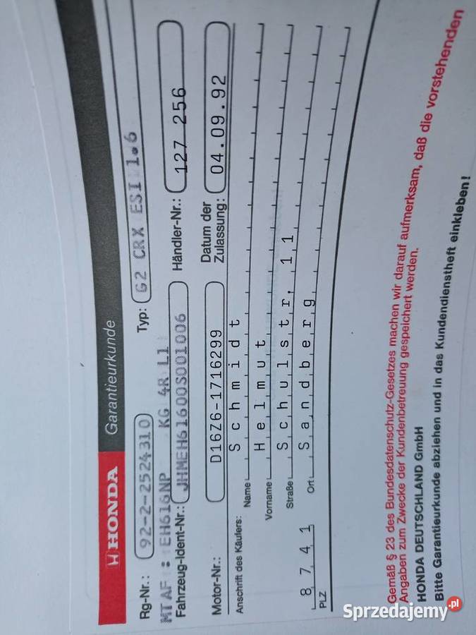 Honda CRX del sol 125