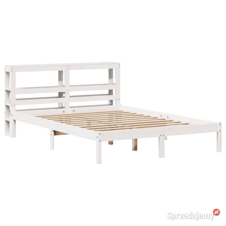 Rama łóżka bez materaca biała lite drewno sprzedam