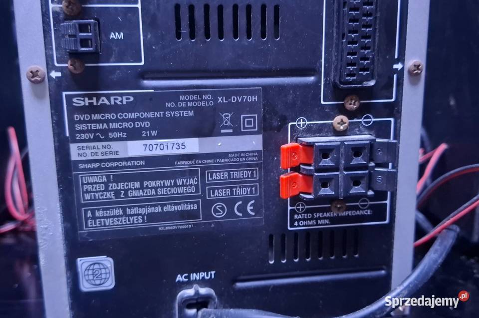 Mini wieża Sharp z USB I SD z kolumnami Wadowice sprzedam