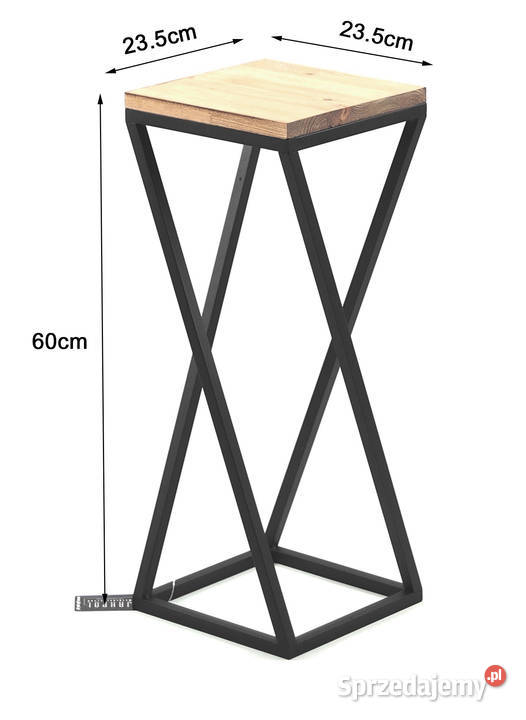 Kwietnik Metalowy Stojący Stojak na kwiaty 60 czarny mazowieckie Sobienie-Jeziory