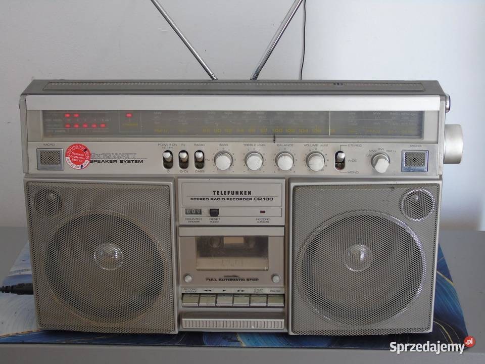 Radio magnetofon Telefunken CR100 Vinage DOSTAWA Audio Jasło sprzedam