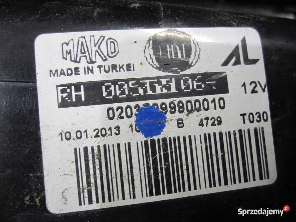 DOBLO II COMBO D 12r lampa prawa tył
