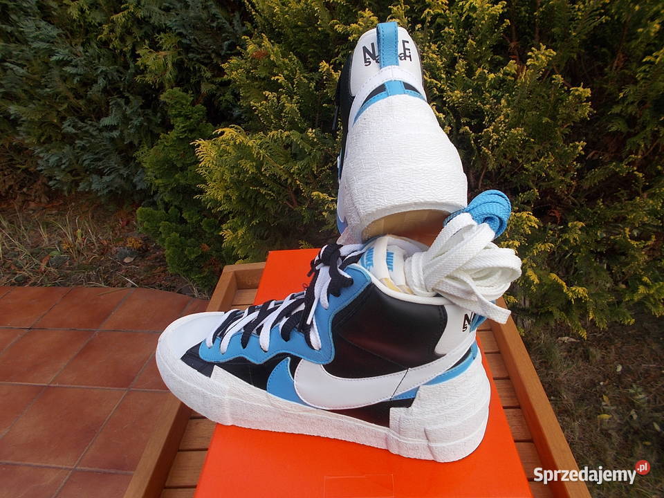 r45 Nike Blazer Mid Sacai White Black Legend Sportowe wielkopolskie